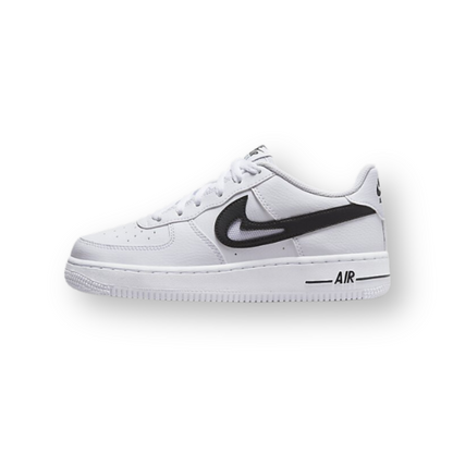 Air Force 1 Low Cut Out Swoosh White Black (GS)