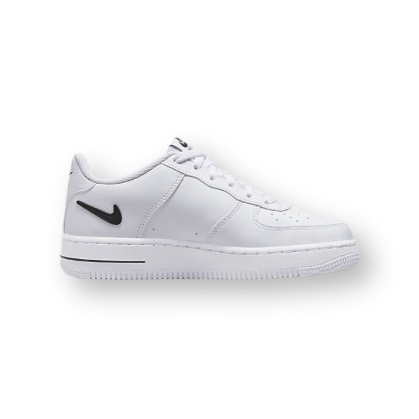 Air Force 1 Low Cut Out Swoosh White Black (GS)