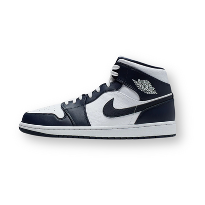 Air Jordan 1 Mid White Metallic Gold Obsidian