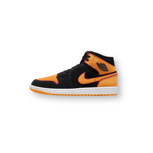 Air Jordan 1 Mid SE Black Vivid Orange (GS)